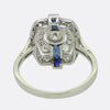 Art Deco Style Sapphire and Diamond Ring