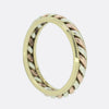 Vintage 3.5mm Tri-Colour Wedding Band Size L 1/2