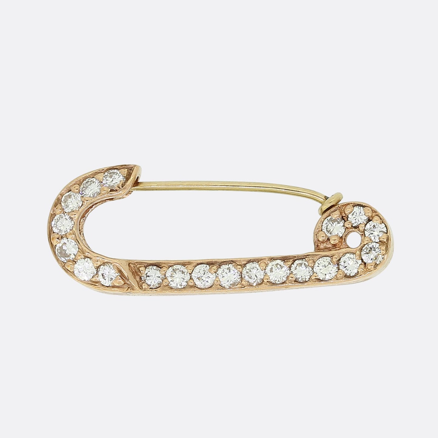 0.36 Carat Diamond Safety Pin Brooch