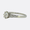 Art Deco 0.90 Carat Diamond Solitaire Engagement Ring