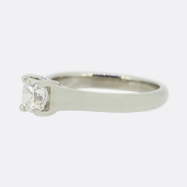 Tiffany & Co. 0.65 Carat Lucida Cut Diamond Solitaire Ring