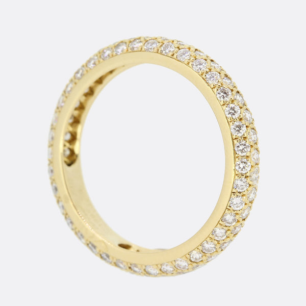Cartier Pavé 1.25 Carat Diamond Etincelle Eternity Band Ring Size N (54)