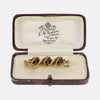 Victorian Cat's Eye and Seed Pearl Brooch