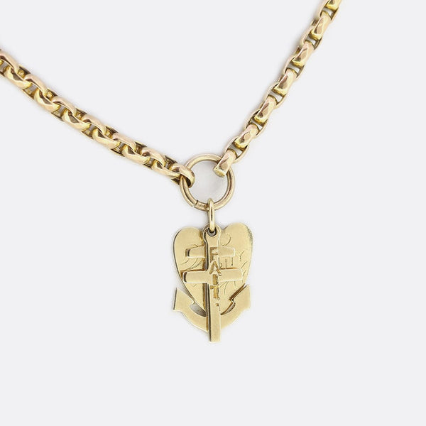 Vintage Green With Envy Charm Necklace