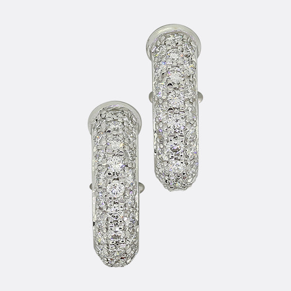 Cartier Pavé Diamond Hoop Earrings
