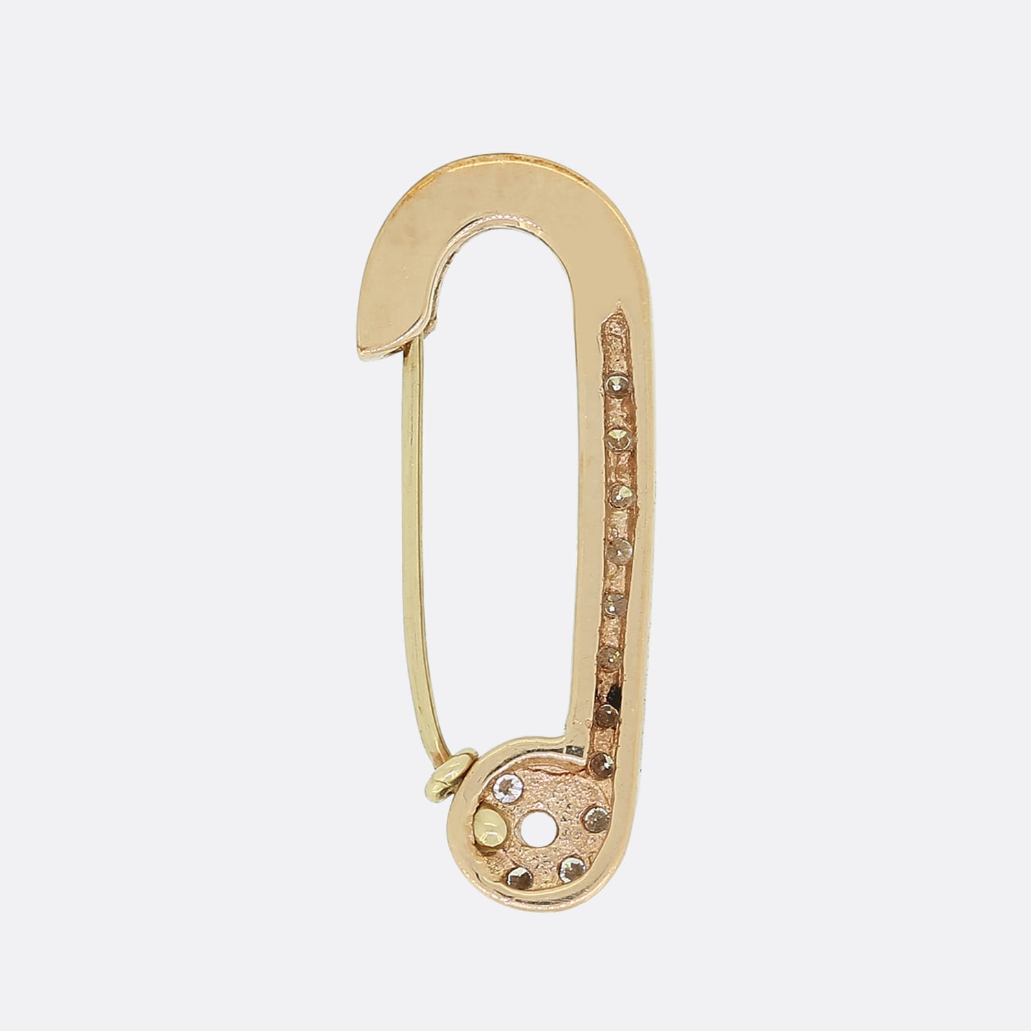 Diamond safety on sale pin brooch