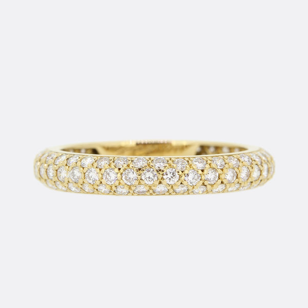 Cartier Pavé 1.25 Carat Diamond Etincelle Eternity Band Ring Size N (54)