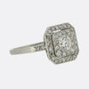 Art Deco 1.00 Carat Diamond Target Ring