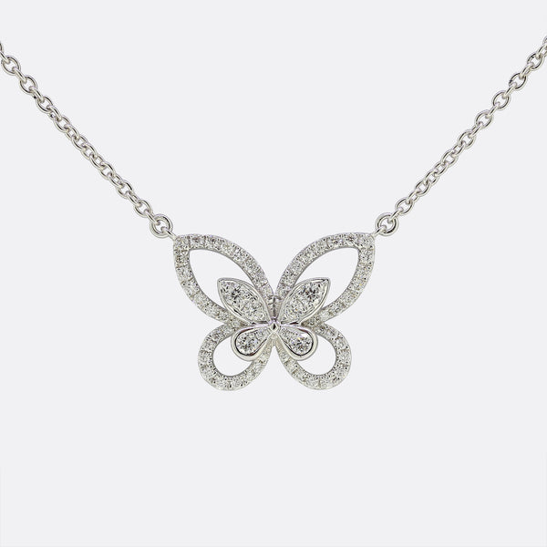 Graff Diamond Butterfly Pendant Necklace