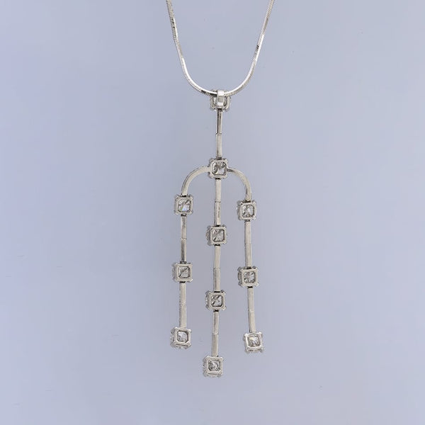 4.35 Carat Diamond Drop Pendant Necklace
