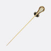 Antique Belle Époque Carved Moonstone Pierrot Stick Pin