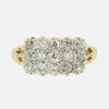 Edwardian Old Cut Diamond Three Row Ring