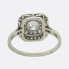 Art Deco 1.00 Carat Diamond Target Ring