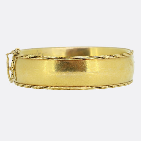 Antique Napoleon III Diamond Keepsake Bangle