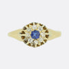 Edwardian Sapphire and Diamond Cluster Ring