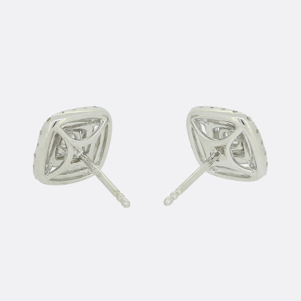 0.98 Carat Diamond Cluster Stud Earrings