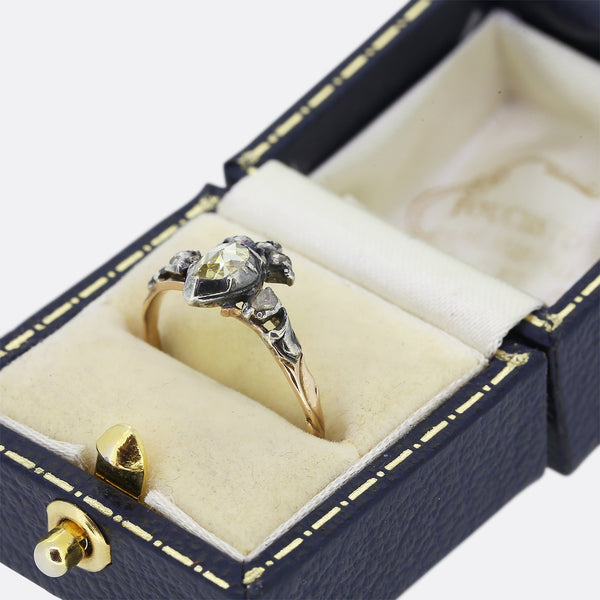 Georgian Rose Cut Diamond Crown Ring