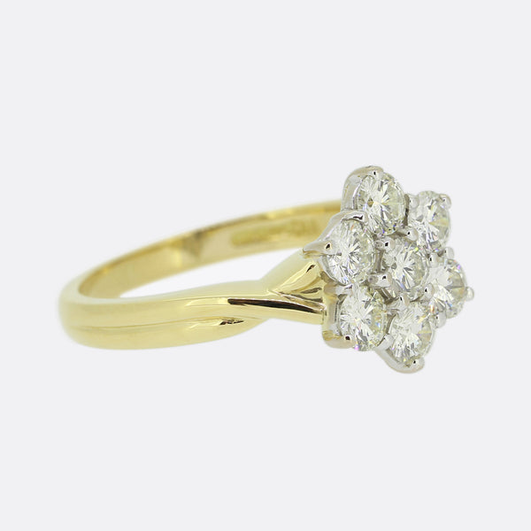1.00 Carat Diamond Cluster Ring