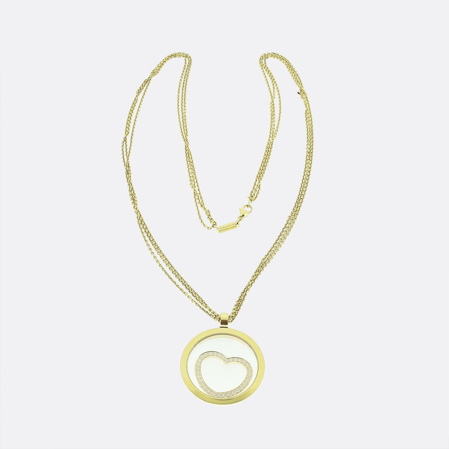 Chopard Happy Spirit Floating Heart Diamond Necklace