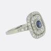 Art Deco Style Sapphire and Diamond Ring