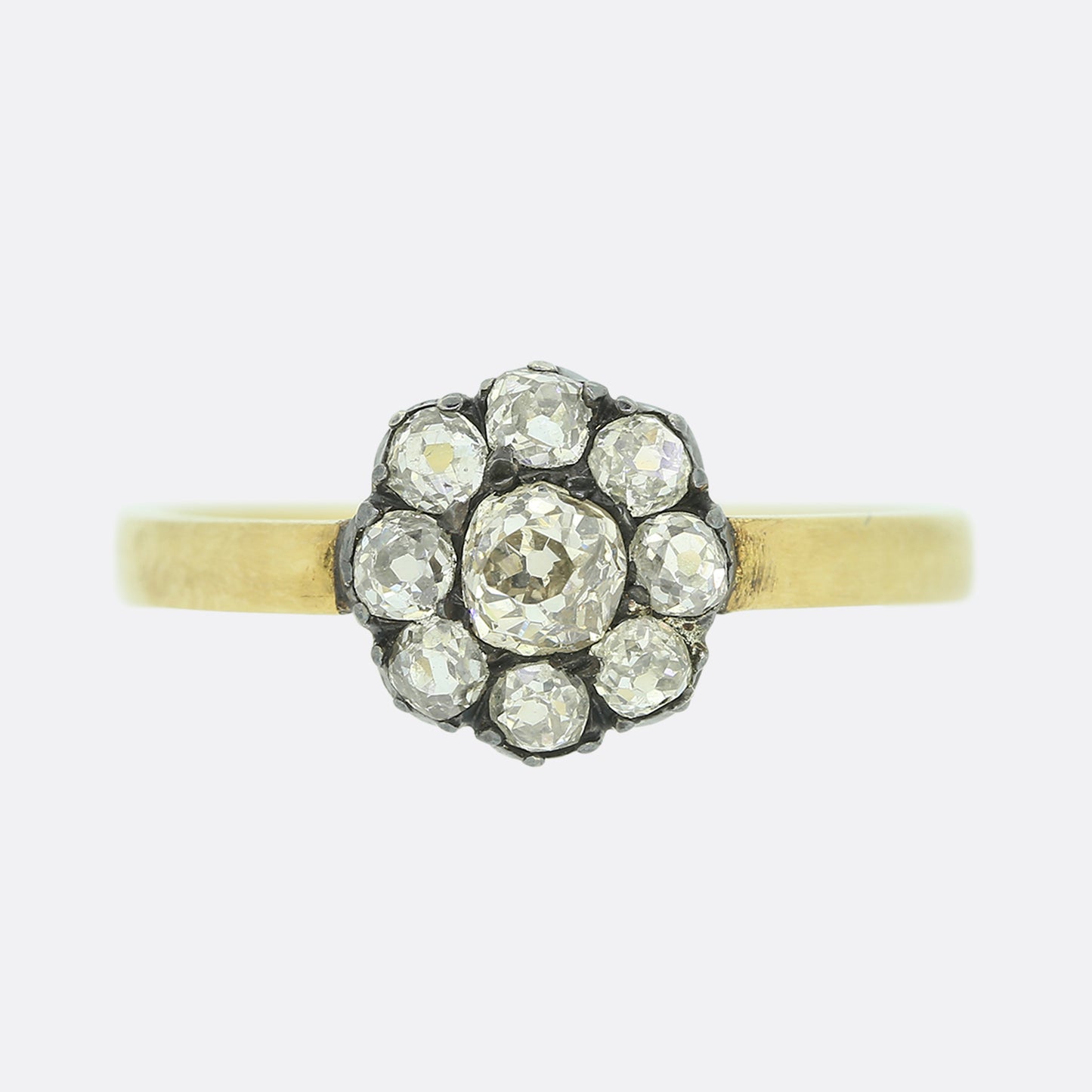 Victorian 0.52 Carat Old Cut Diamond Cluster Ring