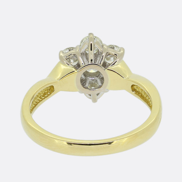 1.00 Carat Diamond Cluster Ring