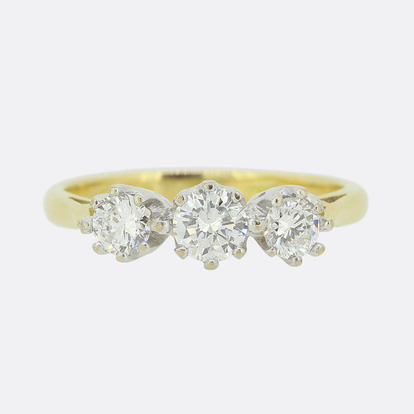 0.70 Carat Diamond Three Stone Ring
