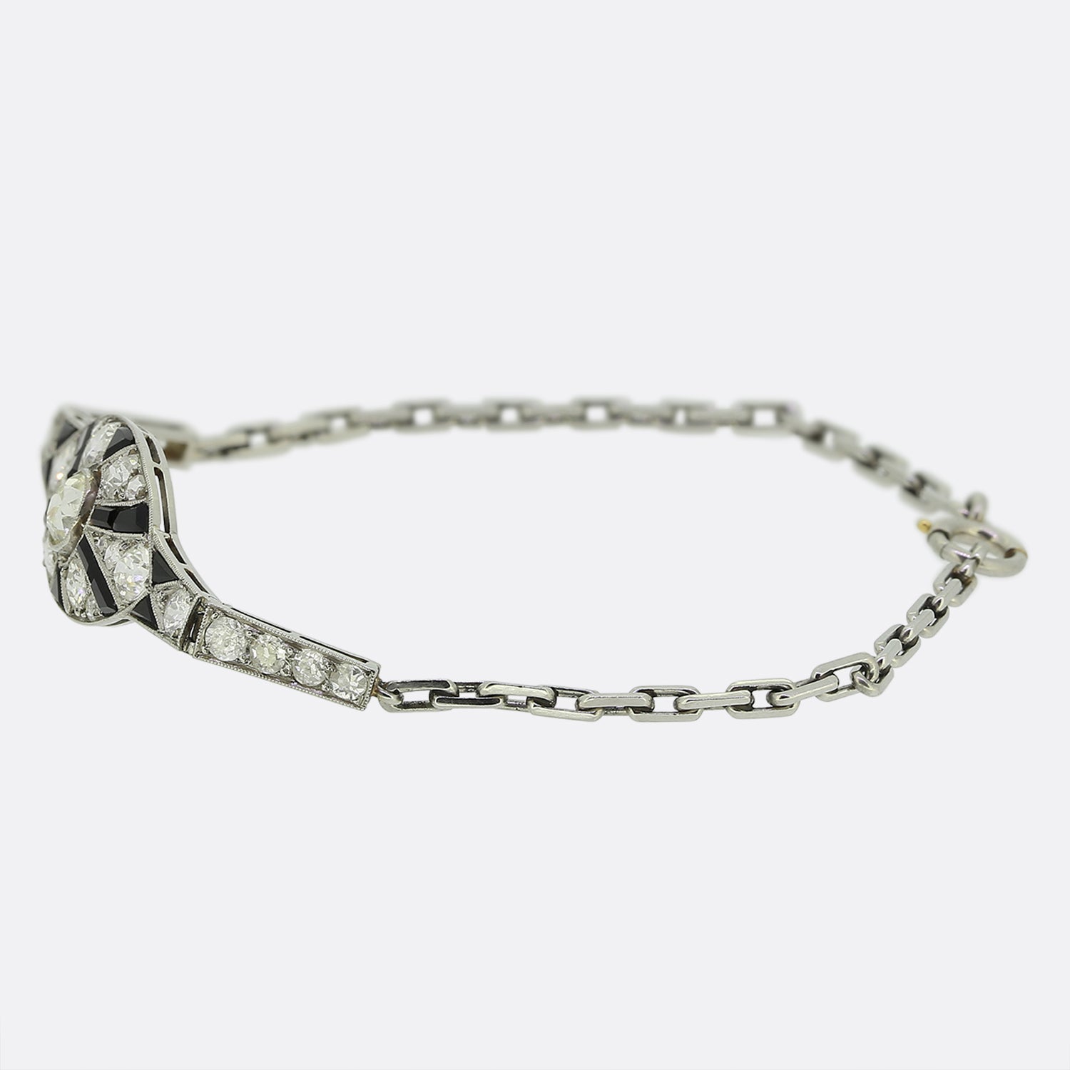 Onyx and on sale diamond bracelet