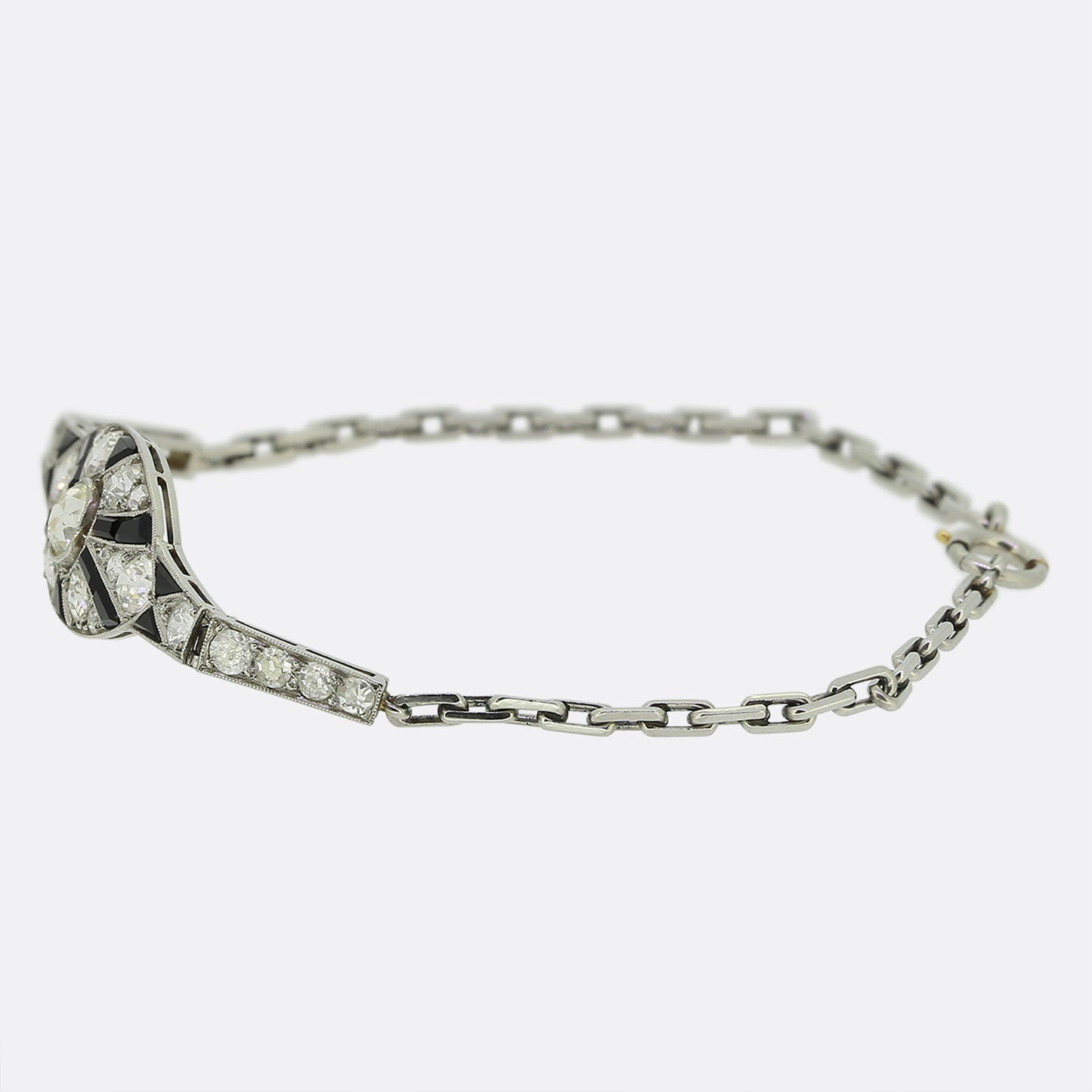 Art Deco Diamond and Onyx Bracelet