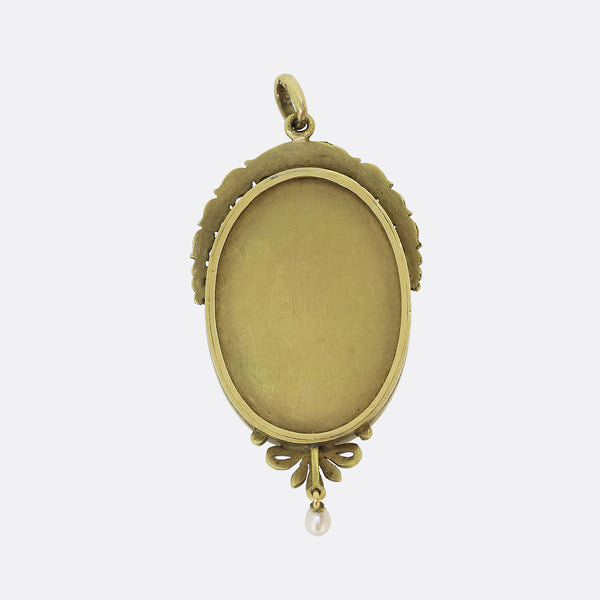 Antique Fairy Cameo Pendant
