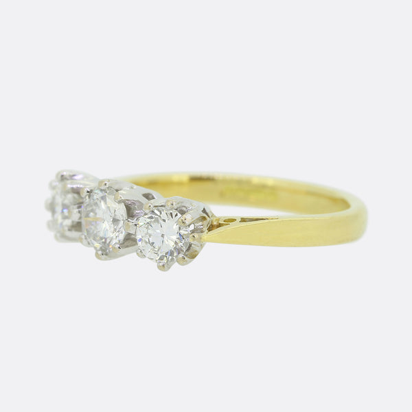 0.70 Carat Diamond Three Stone Ring