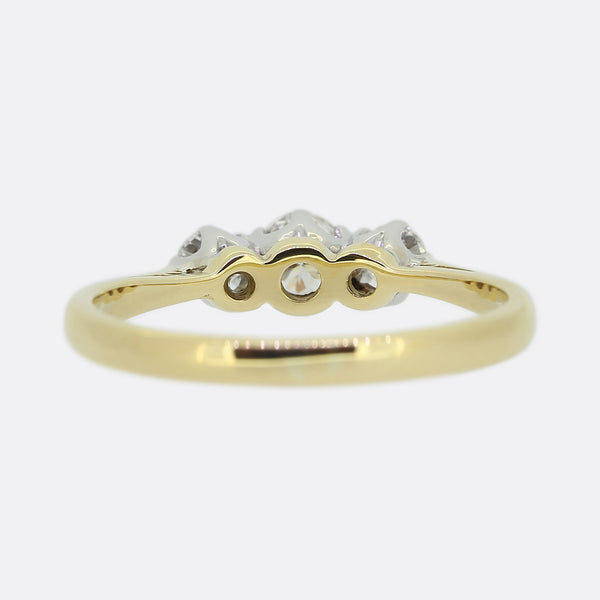 Vintage 0.45 Carat Diamond Three Stone Ring