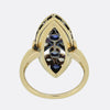 Antique Sapphire and Diamond Navette Ring