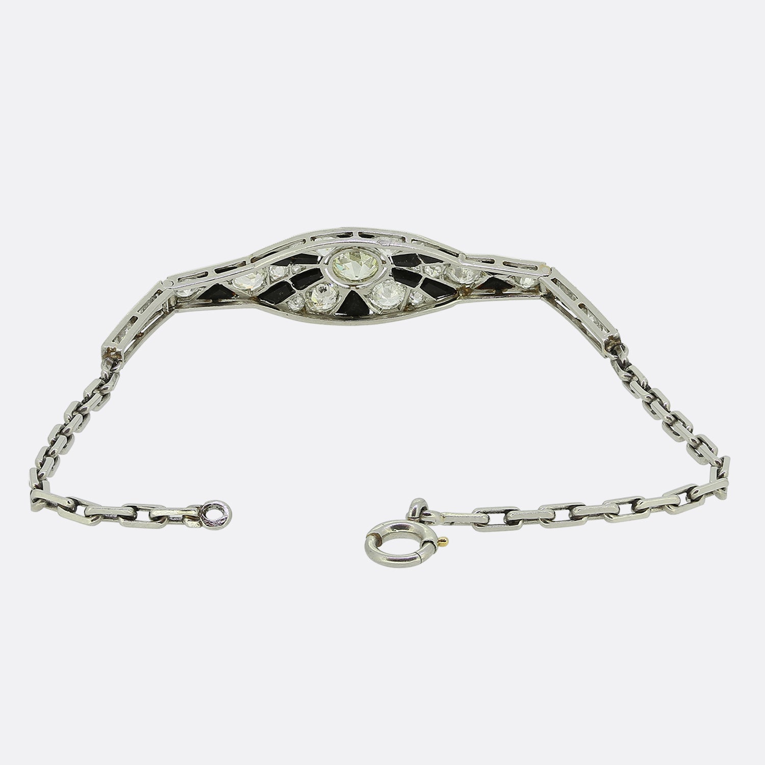 Onyx and on sale diamond bracelet