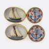 Vintage Essex Crystal Sailing Boat and Anchor Cufflinks