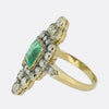 Victorian Emerald and Diamond Navette Ring