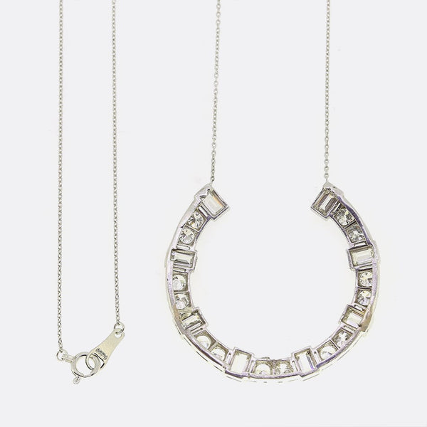 3.00 Carat Diamond Horseshoe Necklace