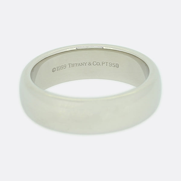 Tiffany and Co. Platinum 6mm Band Ring Size O (55)