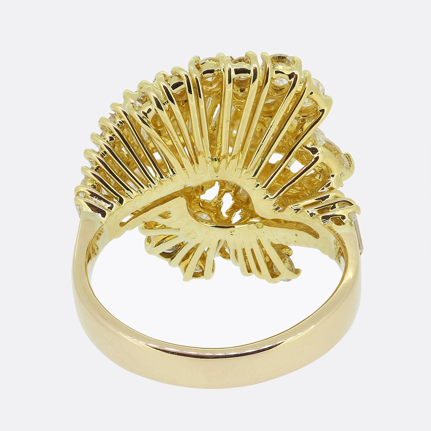 Vintage Diamond Cluster Dress Ring