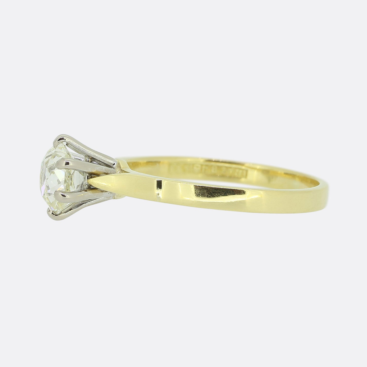 Vintage 1.30 Carat Old Cut Diamond Solitaire Engagement Ring
