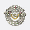 Vintage Gem Set Floral Pendant/Brooch