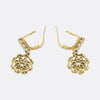 Edwardian 1.20 Carat Old Cut Diamond Cluster Earrings