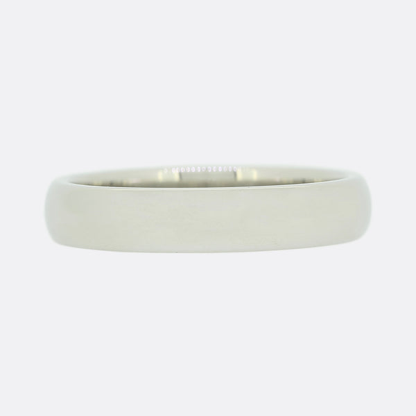 Tiffany and Co. Platinum 4.5mm Band Ring Size T