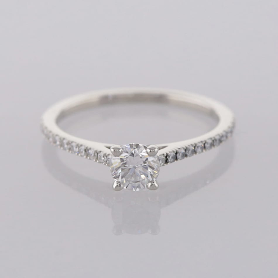 De Beers 0.35 Carat Diamond Solitaire Engagement Ring