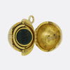 Vintage Globe Bloodstone and Agate Seal Stamp Pendant