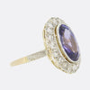 8.01 Carat Unheated Colour Change Sapphire and Diamond Cluster Ring
