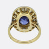 French Art Deco Sapphire and Diamond Cluster Ring