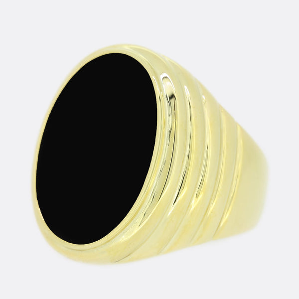 Oval Onyx Signet Ring