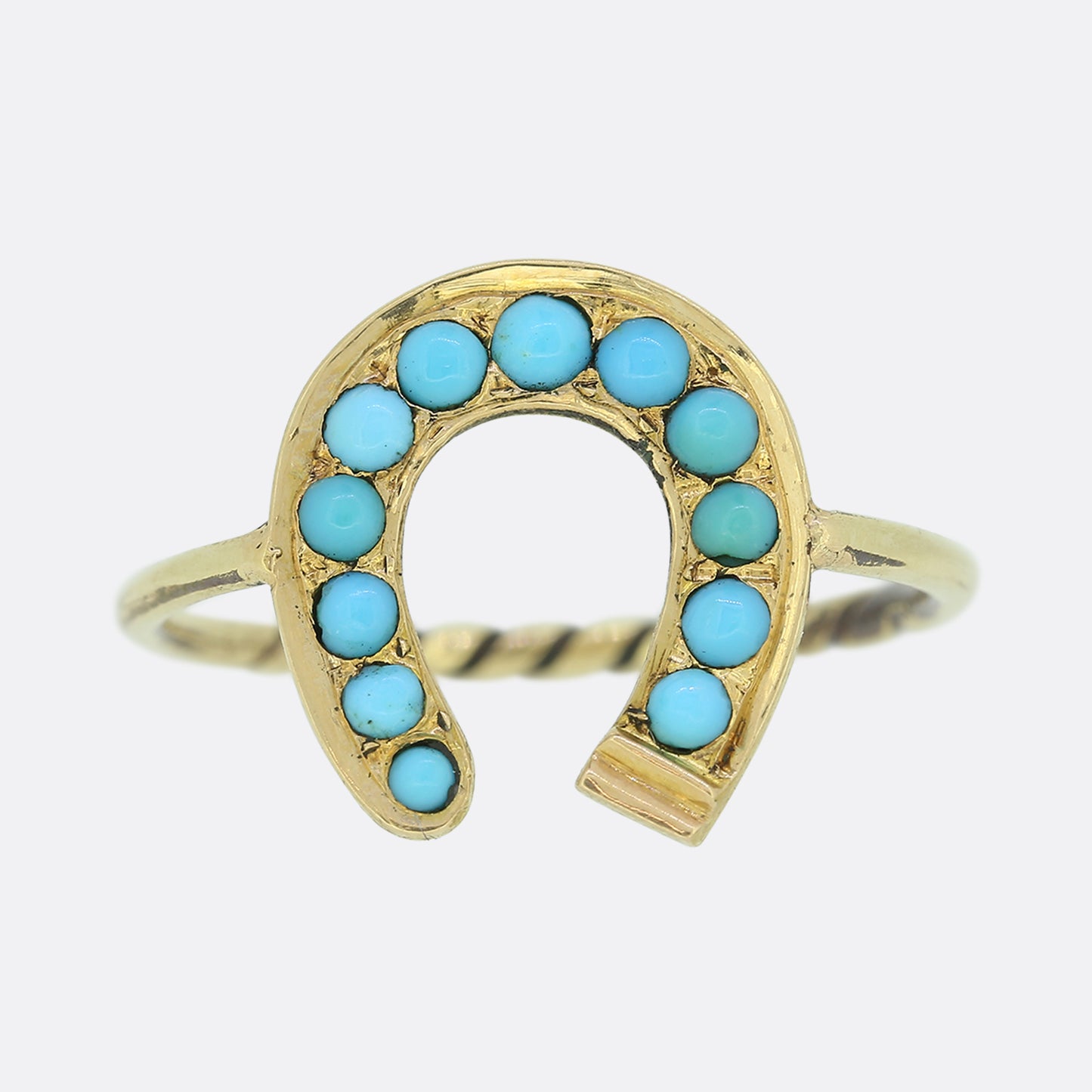 Victorian Turquoise Horseshoe Ring