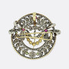 Vintage Gem Set Floral Pendant/Brooch